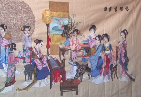 西峽縣農(nóng)家女李改月 630萬(wàn)針繡出《琴棋書畫》 西峽縣農(nóng)家女李改月 630萬(wàn)針繡出《琴棋書畫》