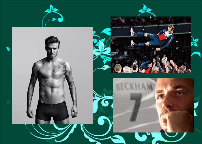 在小貝的最后一戰(zhàn)中，有女球迷含淚打出“再踢一年”的橫幅。也有人認為，貝克漢姆的“超級完美偶像”形象更像是好萊塢打造出來的，退役也像是一場秀。