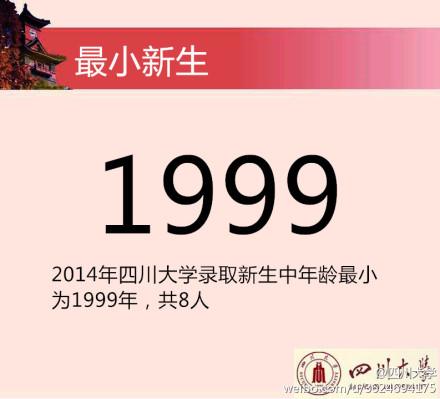 2014川大新生花邊數(shù)據(jù)。 圖據(jù)四川大學(xué)官方微博
