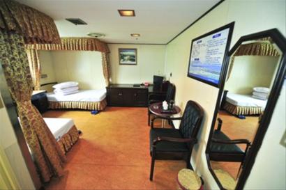 “椰香公主”號內(nèi)部設(shè)施。據(jù)記者了解，高端的豪華商務(wù)艙、特等艙、一等艙都被用于公務(wù)接待。 /CFP