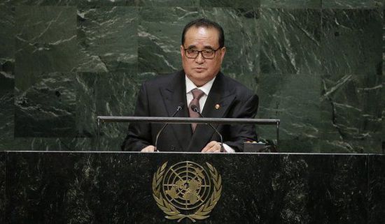 9月27日，朝鮮外相李洙墉在聯(lián)大發(fā)表講話。