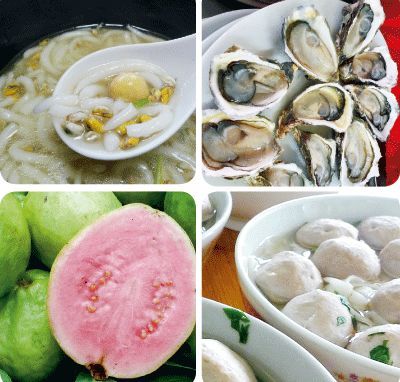 滿街可見新鮮的海鮮、瓜果和手打牛肉丸