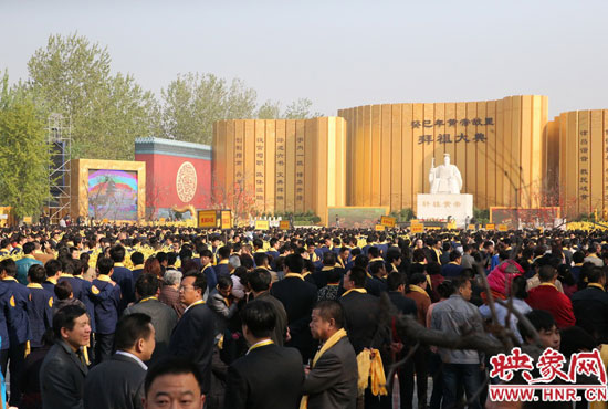 拜祖大典會(huì)場(chǎng)。映象網(wǎng)記者 邵恰 攝