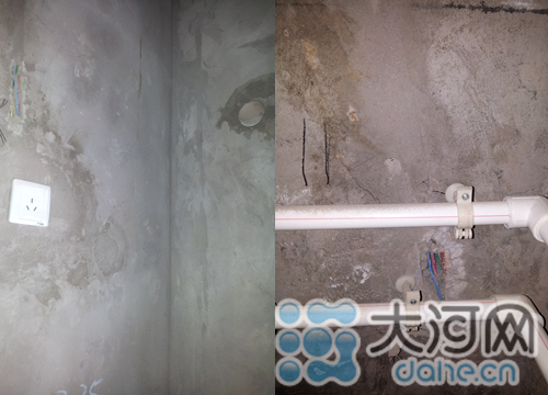 空調(diào)專用線路，用電負(fù)荷較大 圖為衛(wèi)生間電線走線