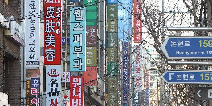 探訪韓國(guó)整容一條街——狎鷗亭