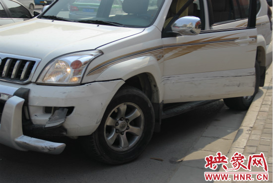 涉嫌酒駕的肇事車(chē)輛。