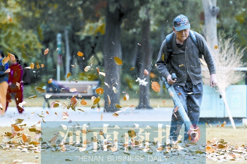 秋風(fēng)吹過，落葉滿地