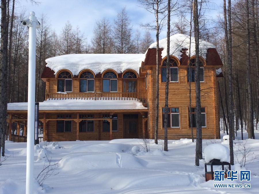 穗豐園里的高檔木制別墅（2013年12月8日攝）。新華社記者程子龍攝
