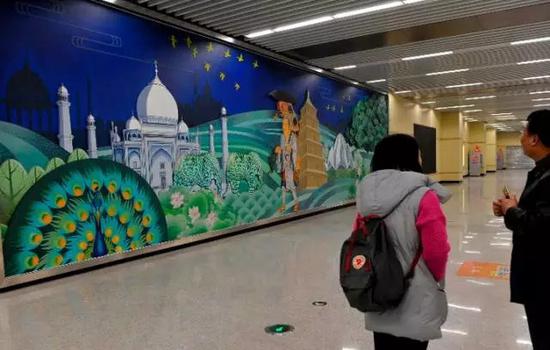 大雁塔站的壁畫 大雁塔站的壁畫