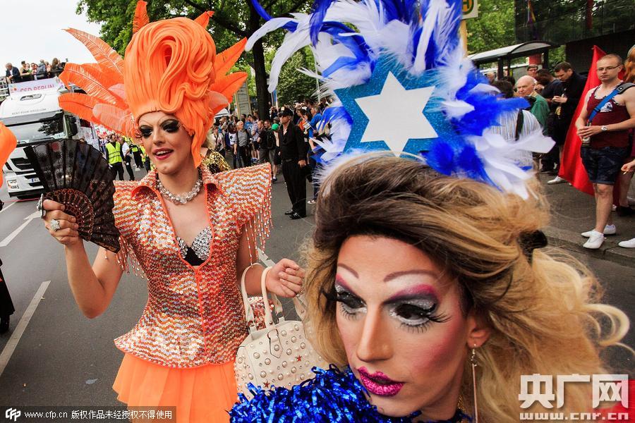 德國柏林，當(dāng)?shù)嘏e行同性戀驕傲大游行