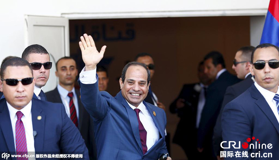 埃及為新蘇伊士運河的開通舉行盛大的慶祝儀式，埃及總統(tǒng)塞西出席。