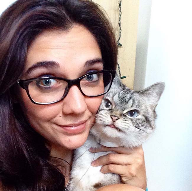 Loki和它的主人凱特的合照。